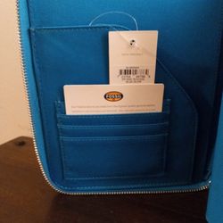 Fossil Leather 7” Tablet Protective Case Full Zip Teal