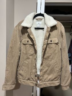 H&M Corduroy Sherpa-Lined Jacket