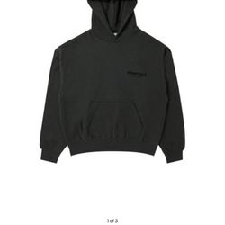 Essentials Black Faded Hoodie 
