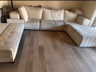 Sofa with ottoman custom