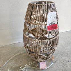 Boho Chic Woven Rope Table Lamp - Brand New with Tags