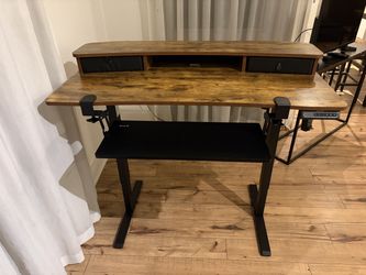 Electric Height-Adjustable Standing Desk + Desktop Organizer