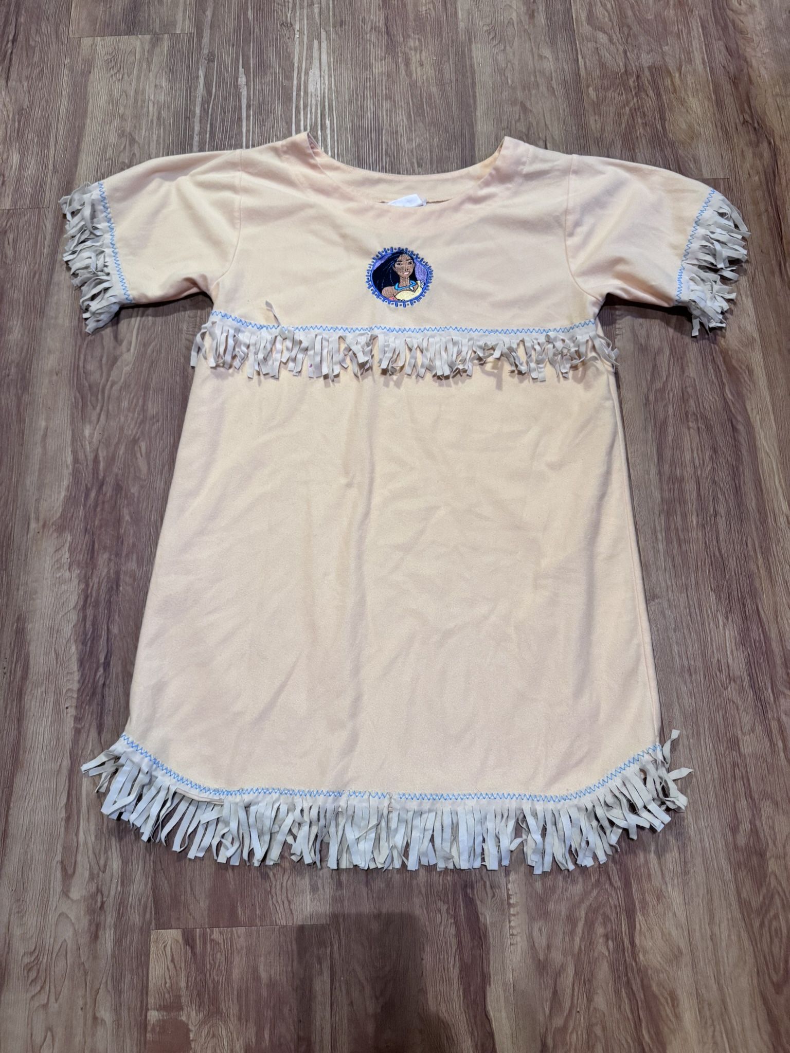 Vintage DisneyPrincess Pocahontas Dress Costume Girls Size Large 10/12 embroider