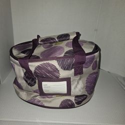 Thirty One Purple Polka Dot Thermal Carry Tote