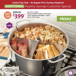 Olla Tamales De 47 Qt Princess House 