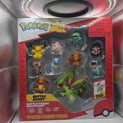 Pokmon Battle Figure Multi-Pack Deluxe Action Figure Set, 10-Pack with Pikachu, Charmander, Squirtle & Flygon
