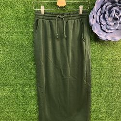 Zara Forest Green Casual Skirt Size Medium NEW