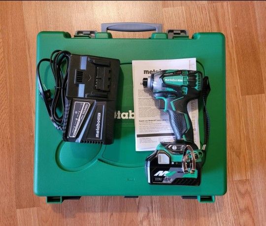 New Metabo Hpt 36v Triple Hammer Impact Driver Kit with Battery, Charger and Case. Brushless Cordless IP56. $120 Firm Pickup Only