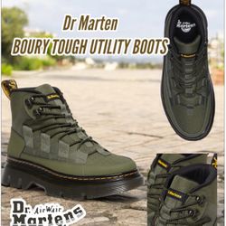 Dr Marten. BOURY TOUGH CHUKKA UTILITY BOOTS, (Green) Size Men 9 / Women 10.5 