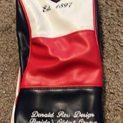 Belleair Country Club leather driver cover