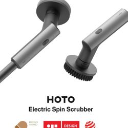 HOTO IPX7 Full Body Waterproof Electric Spin Scrubber, Shower Scrubber with 6 Brush 