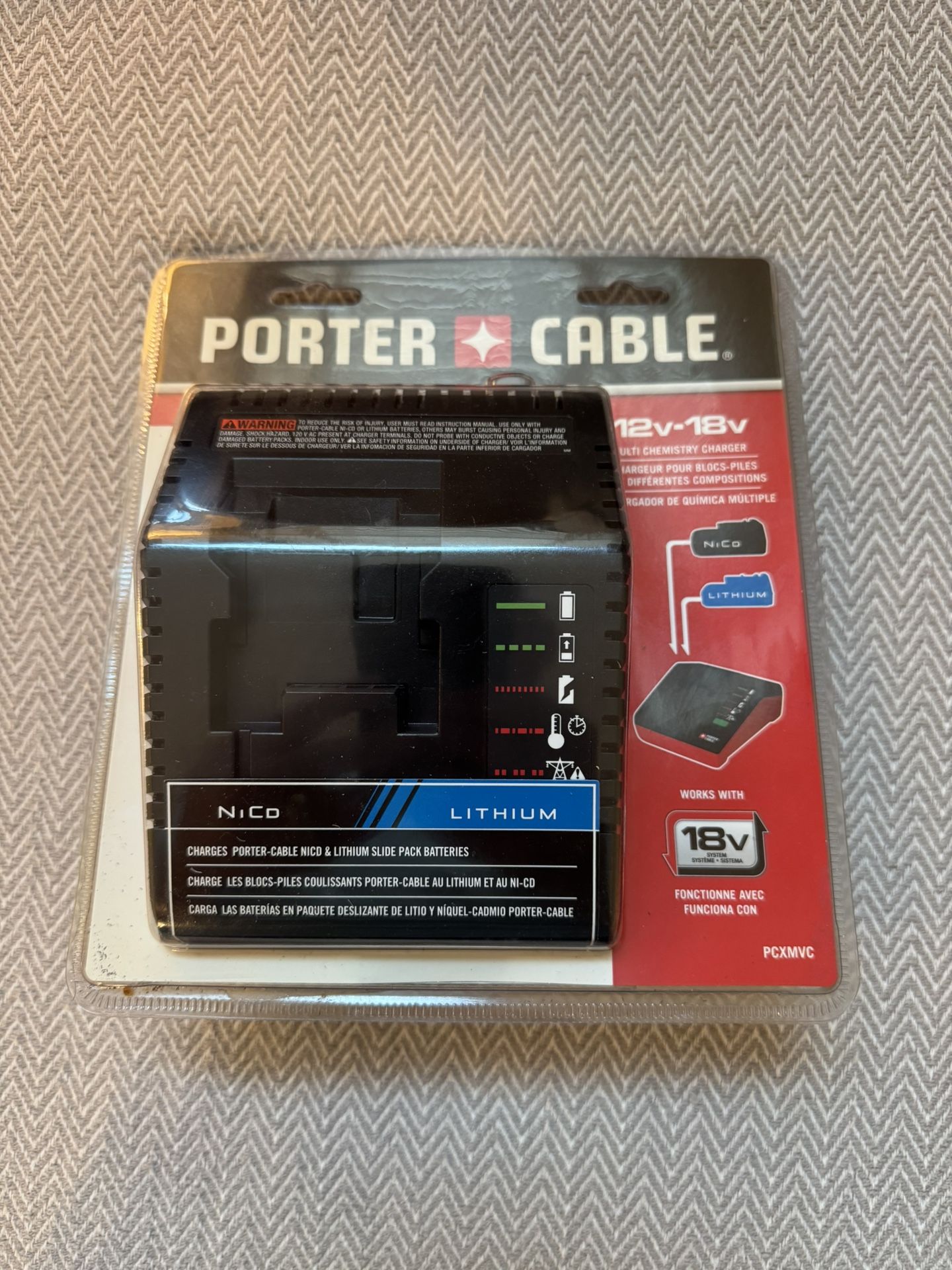 New Porter Cable PCXMVC 12v-18v (contact info removed)1 Charger Unopened Package