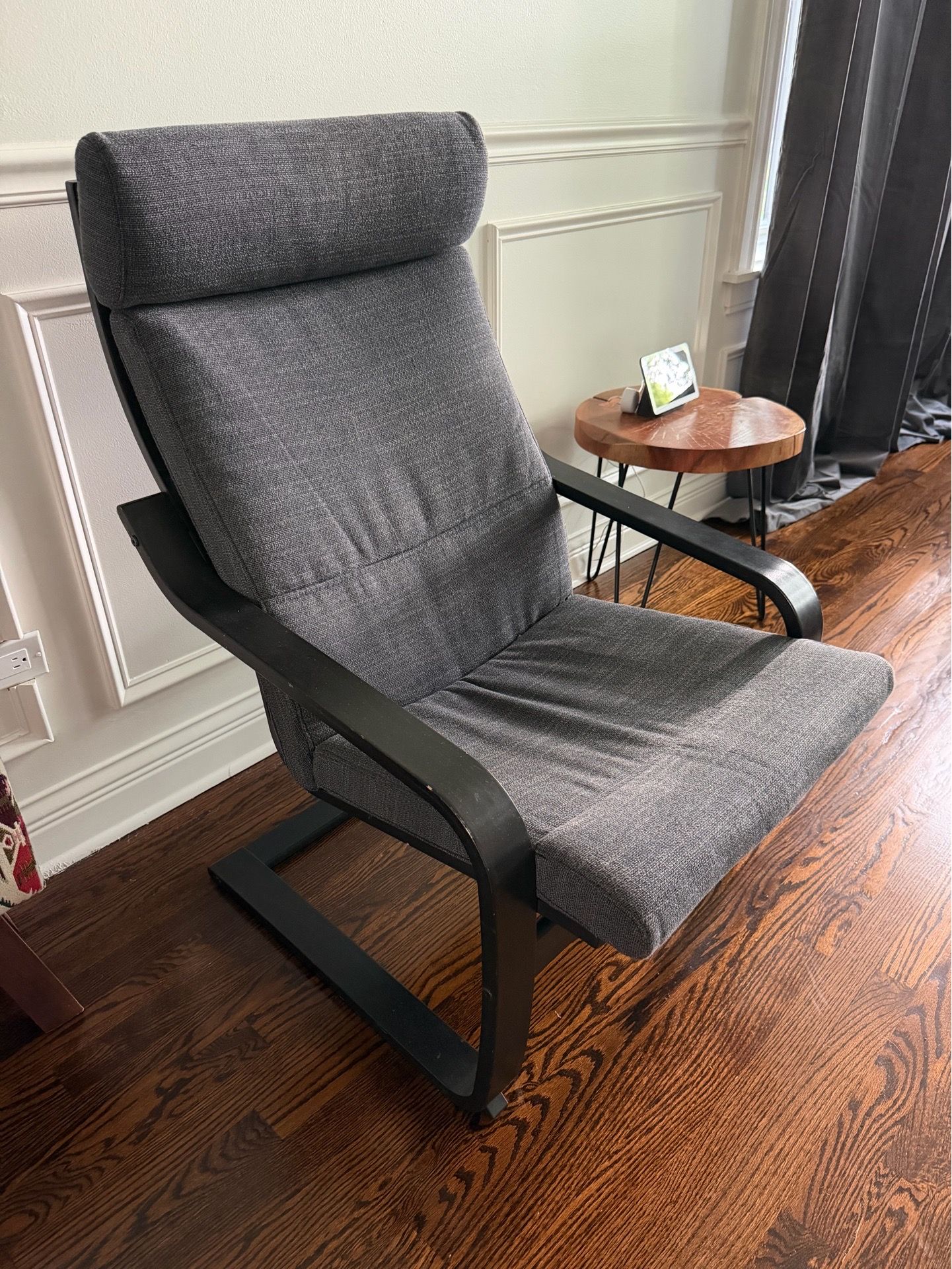IKEA POÄNG Armchair – Black/Brown & Anthracite