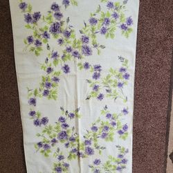 3 Vintage New Purple Rose Bath Towels