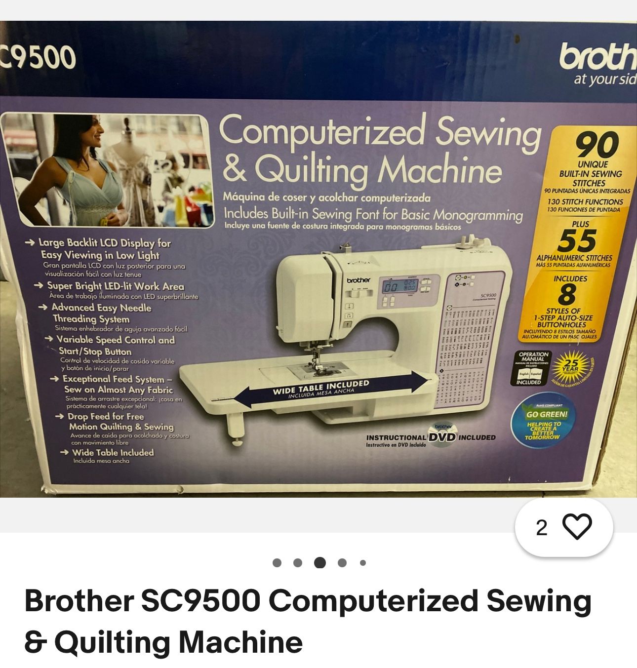 Brother SC9500 Computerized Sewing And Quilting Machine