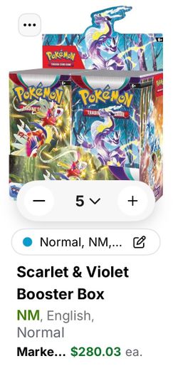 5 Scarlet & Violet Base Booster boxes