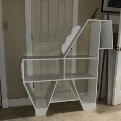 White Unicorn Bookcase  / Shelving Unit