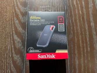 SanDisk 4TB Extreme Portable SSD - Up to 1050MB/s, USB-C, USB 3.2 Gen 2, IP65 Water and Dust Resistance, Updated Firmware - External Solid State Drive