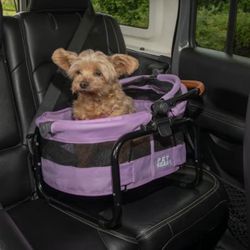 Seat for Small Dogs & Cats Push Button Entry, 15", Bright Lilac