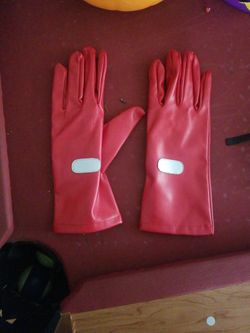 Red Super Hero Gloves And Mask