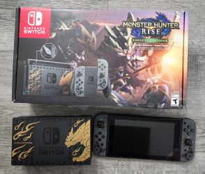 Nintendo Switch Monster Hunter Rise Deluxe Edition Console Excellent Condition 