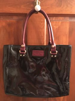 Authentic black patent leather Kate spade tote bag. Like new $55