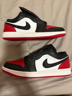 Air Jordan Low 1 Bred Toe Size 8.5