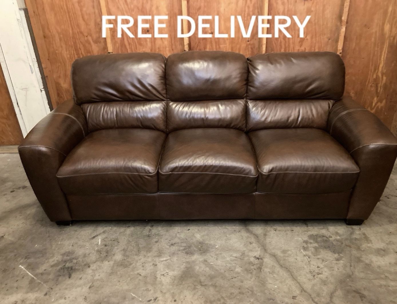 Leather Couch Sofa - Free Delivery