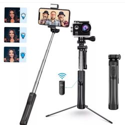 MPow 3-in-1 Wireless Selfie Stick Tripod Bluetooth Flash PA168A 