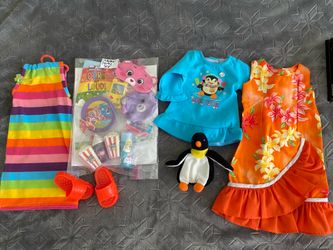 18 pieces: Care Bear Slumber Party set & 3 outfits & shoes fit American Girl & MLA 18” Dolls