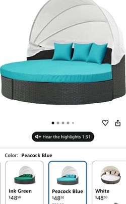 Outdoor Daybed Cushion Cover, 66" Replacement Daybed Cover with Elastic Band