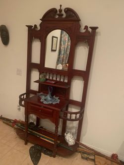 wow hall tree antique