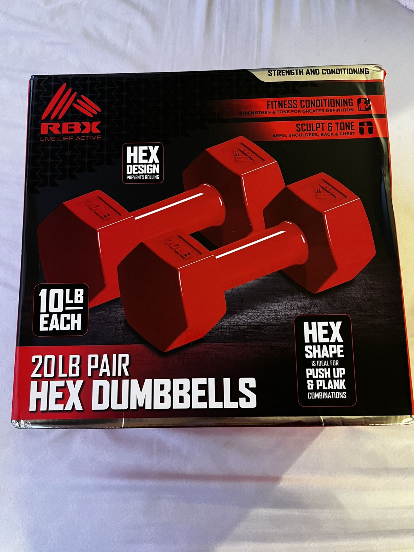 10 lb Hex DumbBells