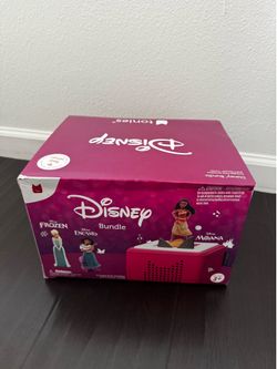 Tonies Disney Toniebox Audio Player Bundle with Elsa, Moana, and Mirabel