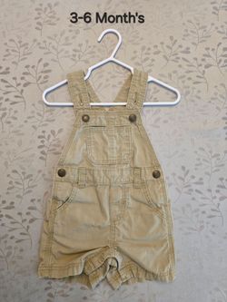 Khaki Old Navy Baby Overalls 3-6 Months