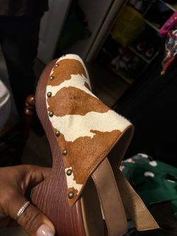 Cow Print Platform Clog Heel - AREOSOL