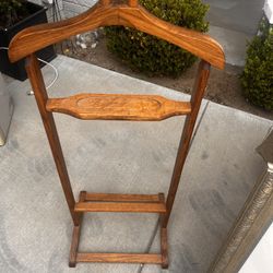 Wood Coat Valet Holder