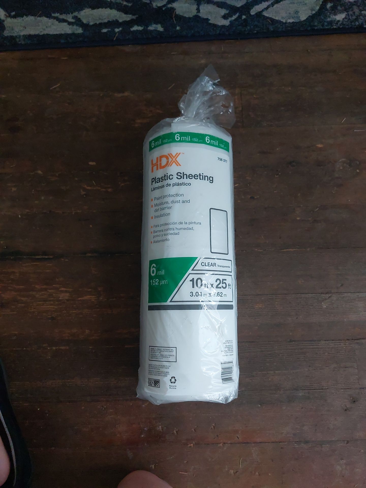 HDX
10 ft. x 25 ft. Clear 6 mil Plastic Sheeting