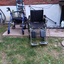 Like  New Walker And Wheelchair For Sale