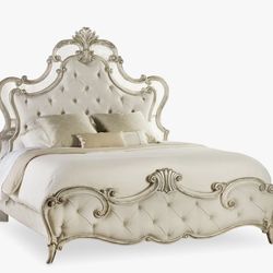 King Beige Upholstered Luxury Bed Frame Wayfair Brand New