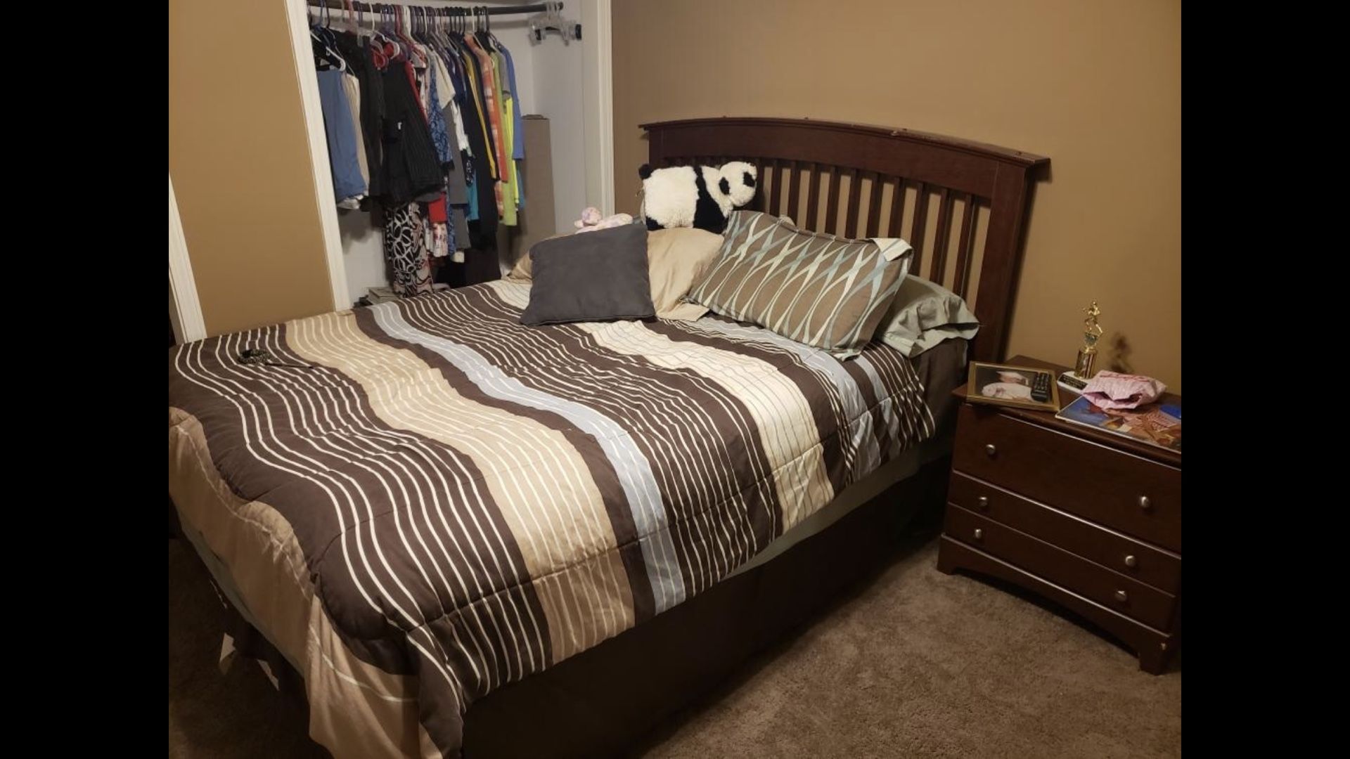Queen Bed Frame with mattress included