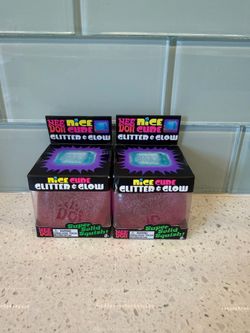 Needoh Glitter and Glow Cube plus more BRAND New Authentic