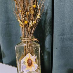 Sunflower Glass Vase