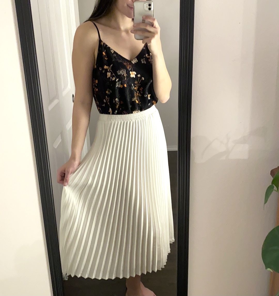 White Midi Skirt Women’s Medium