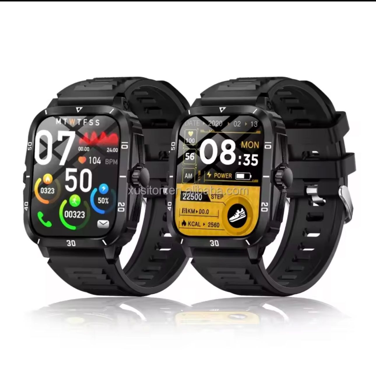 Rugged Smartwatch – Fitness & Health Tracker ⌚🔥