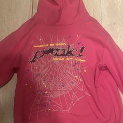 Large Pink Sp5der Hoodid