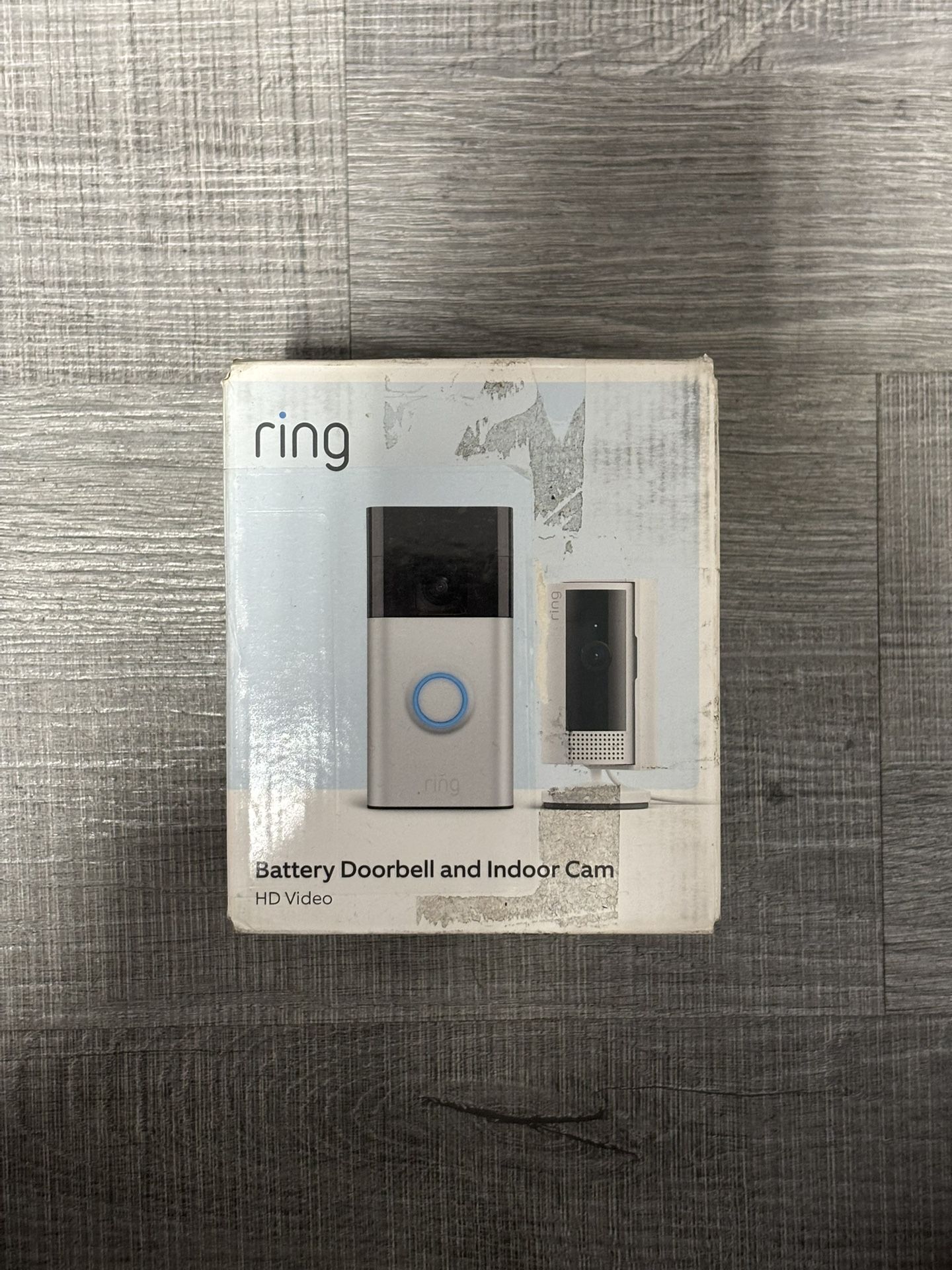 Ring Starter Set with Battery Doorbell and Indoor Cam: Security Wi-Fi System, 2 Cameras