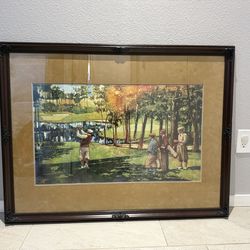 Vintage 1930s Golf Painting