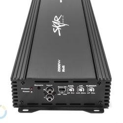 Skar Audio RP-2000.1D Monoblock Class D MOSFET Amplifier with Remote Subwoofer Level Control, 2000W
