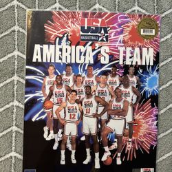 1992 Olympic Mens Basketball Ball Poster And Large Stickers 